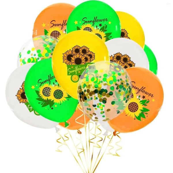 Party Decoration Sunflower Theme Balloons Sun Sun Yellow FlowaF LEAF LATÉX BALLE JOYEUX ANNIVERSAIRE SUMME Baby Shower Kids Toy Globos