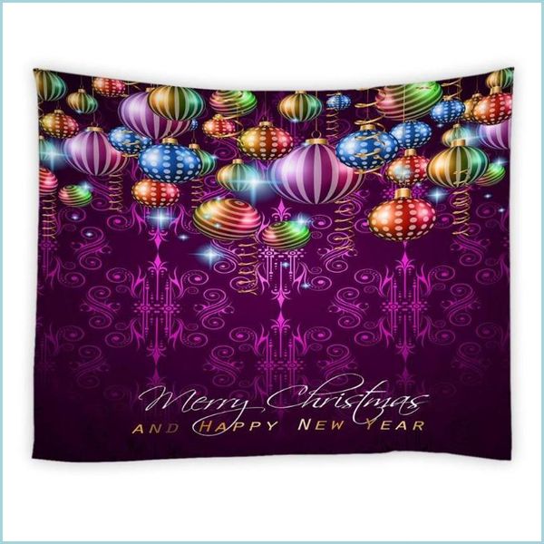 Decoración de fiesta Telones de fondo textiles para uso en Pografía Fondo de Navidad Color Cuerda Bola Navidad Vacaciones Tema Decoración Paño Dro Mxhome Dhwrv