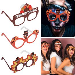 Décoration de fête Thanksgiving Turquie Lunettes de soleil Creative Day Lunettes Cosplay Lunettes pour anniversaire Fournitures Drop Livraison Amclv