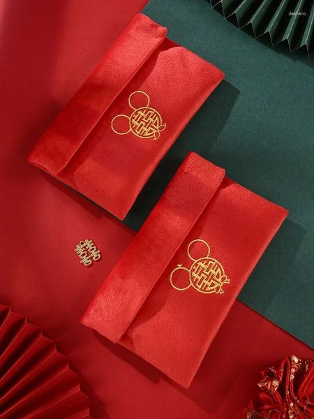 Décoration de fête Le profit spécial de mariage est scellé de personnalité haut de gamme Tissu créatif dix mille yuans Changement de rouge à lèvres Sac
