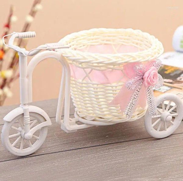 Décoration de fête Tricycle vélo conception panier de fleurs conteneur de stockage pour plante Fleur Vase maison désherbage en gros