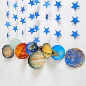 Party Decoration Universe Acht Planets slingers Night Starry Sky Theme Banner Space Galaxy Happy Birthday Decor Kids Boys Diy Hanging Flag