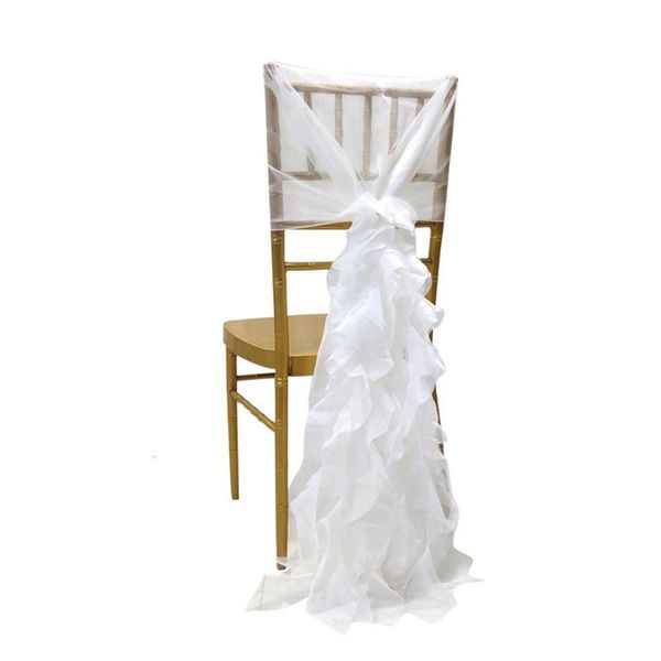 Décoration de fête Haut de gamme Blanc Ivoire Rose Chaise en mousseline de soie Ers Sash Bow pour S Banquet Décorations d'événements Fournitures 100pcs / lot Drop Livraison Dhbyo