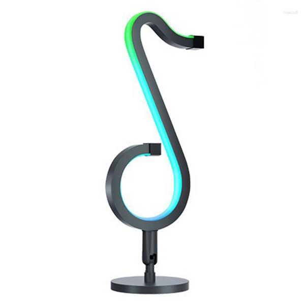 Décoration de fête USB multicolore Note de musique lampe Dimmable Led veilleuse atmosphère bureau pour chambre Bar café magasin décoration murale éclairage