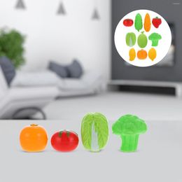 Decoración de fiesta, frutas y verduras, juego de frutas en miniatura, accesorios para niños, Mini juguetes falsos, pastel, decoración de cocina, mesa, plantas de arena