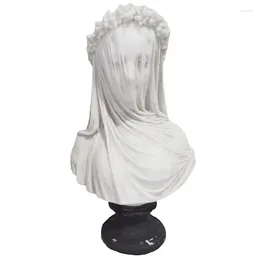 Décoration de fête Veled Maiden Buste Statue Gothic Home Decor Résumé Sculpture en résine Blanc Goddess Crafts esthétique