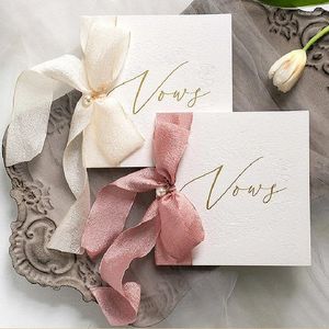 Livres de vœux de décoration de fête pour les mariés, carte postale de mariage, fiançailles, fête prénuptiale, anniversaire, cadeau en papier pour elle