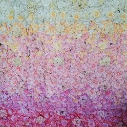 Décoration de fête mur 40X60CM dégradé violet pivoine artificielle Rose fleur panneau toile de fond mariage maison événement Babyshower DecorParty