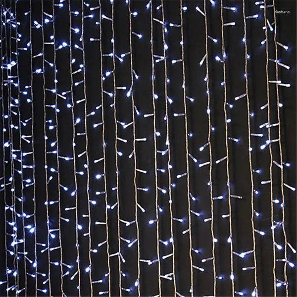 Decoración de fiesta impermeable 3M 300leds Luces Flashing LED Cortina LED Light Christmas Home Garden Festival 110V 220V EU UK AU