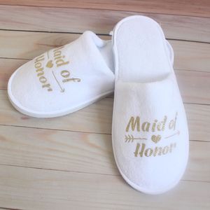 Feestdecoratie bruiloft 1 paar wegwerpbruid slippers om bachelor bruids douche bruidsmeisje cadeau te zijn