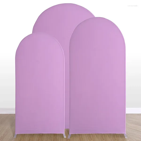 Décoration de fête Couverture d'arrière-plan d'arc de mariage Blanc Noir Champagne 4FT 5FT 6FT Stands Tissu élastique pour les banquets d'anniversaire