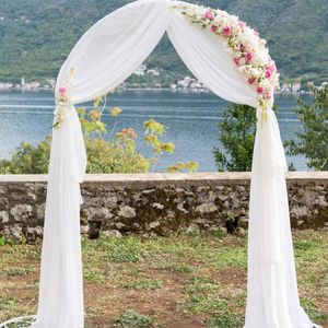 Decoración de fiesta arco de boda drapeado tela gasa cortinas ceremonia recepción Swag decoraciones