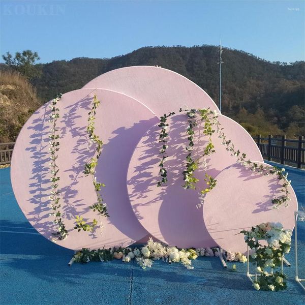 Party-Dekoration, Hochzeitsbogen, Blumenständer, Ballon-Bogen-Stützsatz, einfaches Metall, rund, Innen- und Außenszenen-Layout, Hintergrund-Requisiten-Rahmen