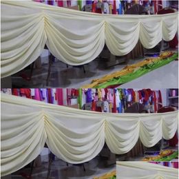 Décoration de la fête Curtain de fond de mariage G Ladder Drops High Qualty Ice Silk Drapes Drop Livrot DHM3Z