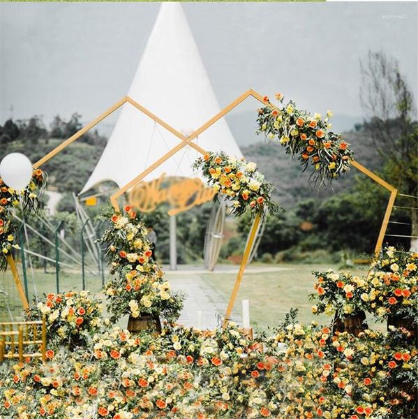 Decoración de fiesta Telón de fondo de boda Soporte de arco de hierro Marco de accesorios Puerta de flores decorativa Navidad