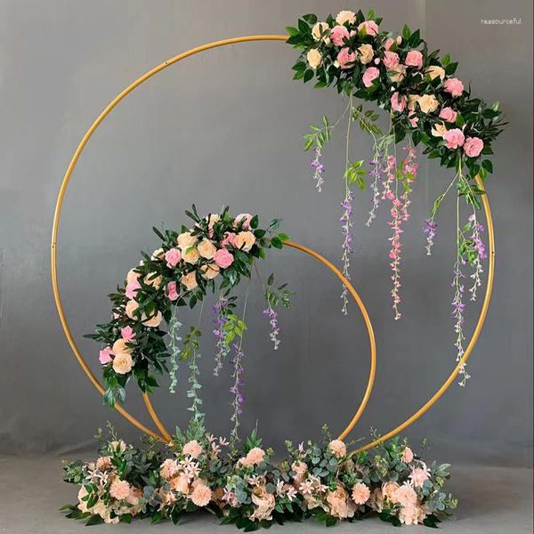 Décoration de fête mariage toile de fond support rond cercle arc Floral ballon guirlande accessoires décorations supports jardin