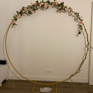 Feestdecoratie bruiloft cirkel boog achtergrond ballon plank diy mariage verjaardag ijzer ronde achtergrond stand voor bloemenframe