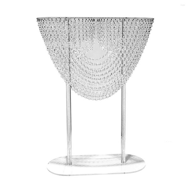 Décoration de fête centres de table en cristal de mariage lustres à fleurs en métal acrylique support Table pièce maîtresse allée route plomb