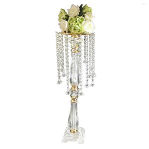 Décoration de fête porte-boule de fleur de mariage cristal acrylique pièce maîtresse Vase support chandelier AB1209
