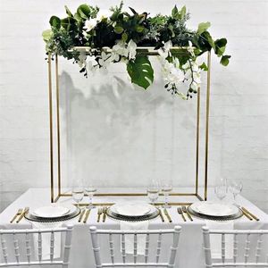 Feestdecoratie bruiloft geometrie gids bloemstand vloeren vazen ​​metaal weg lood tafel middelpunt rek evenement decoratieparty