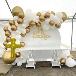 Party Decoration Balon Baptême or Ballon Garland Kit Golden Foil Golden God Bless Bless Decor First Communion Ballons