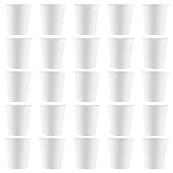 Décoration de fête tasses en papier blanc petit distributeur de bains de bouche à expresso jetable (100 pack) 3oz