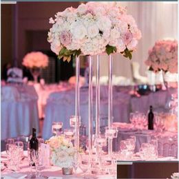 Feestdecoratie groothandel acylische vloer vaas helder bloem tafel middelpunt huwelijk moderne vintage bloemen standaard kolommen weddi bdebag dhws2
