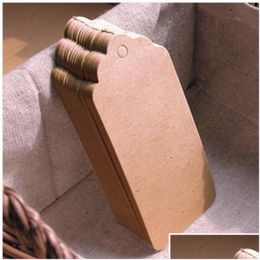 Feestdecoratie groothandel blanco prijskaartje kraft paper cadeau diy bruin label tagging wa1383 drop levering home tuin feestelijke benodigdheden dhqyd