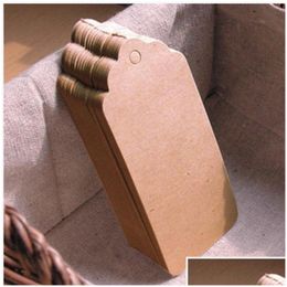 Feestdecoratie groothandel blanco prijskaartje kraft paper cadeau diy bruin label tagging wa1383 drop levering home tuin feestelijke benodigdheden dhinw