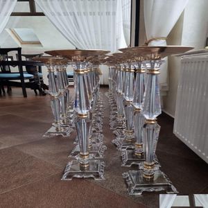 Feestdecoratie groothandel decor kristal centerpieces voor tafels goud bloemstand bruiloft middelpunt home imake819 drop levering gar dhtfv