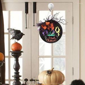 Feestdecoratie hout voordeur halloween heksen bord hanger multifunctioneel voor huis draagbare vakantie veranda invoerhanger