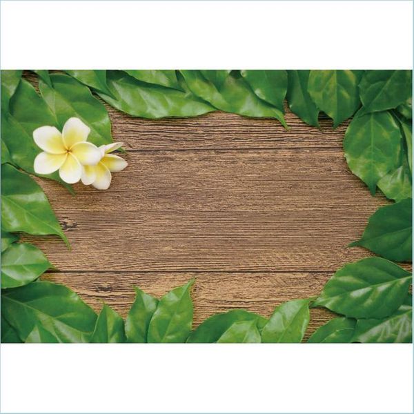 Fête Décoration Planche De Bois Toile De Fond Feuille Verte Fleur Jaune Fond Anniversaire Baby Shower Mariage Po Booth Studio Pro Bdesports Dhwdl