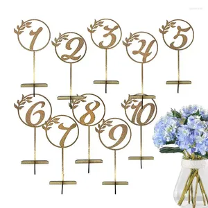 Feestdecoratie houten tafelnummers 10 sten houten bord bruiloft centerpieces voor diploma -uitreikingen thuis verjaardagsfeestjes