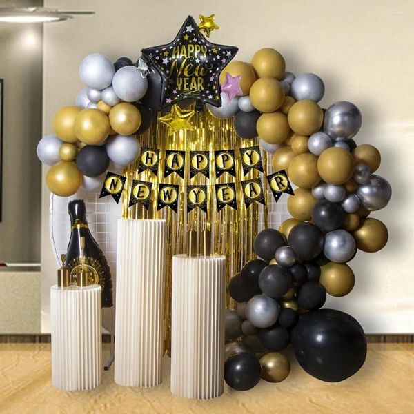 Party Decoration Year Balloon Arch Latex Chain Flag Combination avec décoratif