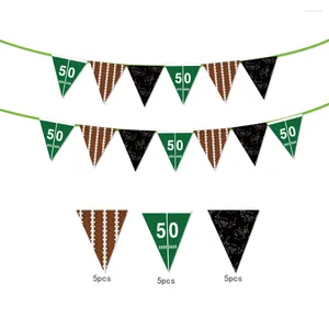 Décoration de fête Yi Bannières d'anniversaire Toiles de fond Thème de football Bunting suspendu pour enfants BA122