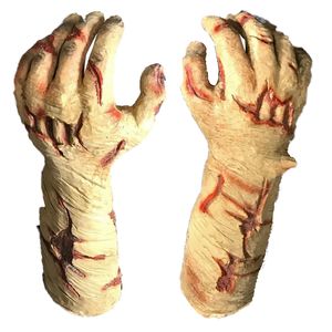 Décoration de fête Zombie Gants Flesh Hands Latex Arms et Halloween Haunted House Monster Costume 220901