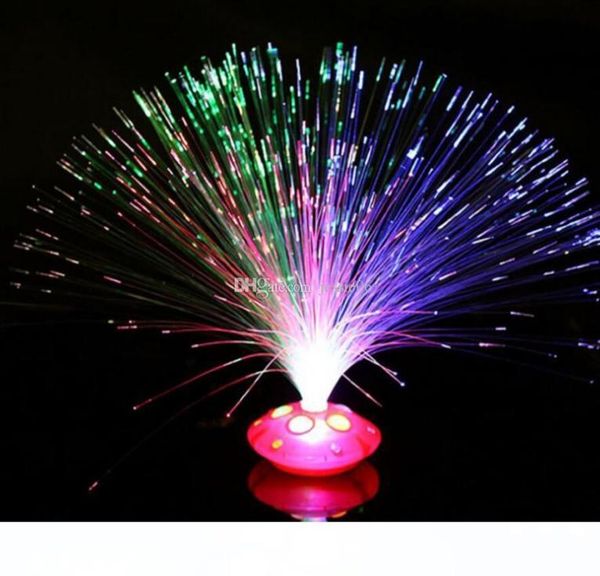 Décorations de fête fibre optique lampe lumineuse de vacances Fiberoptic LED festive Noël coloré clignotant étoilé gemme brillant fib7454036