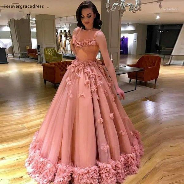 Robes de fête 2024 robe de soirée rose style arabe une ligne longue de vacances de vacances Pageant Robe de bal sur la taille plus personnalisée