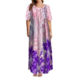 Robes de soirée 2024 Mode polynésienne Robe décontractée pour femmes Jupe complète personnalisée Décolleté bas Tempérament élégant