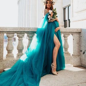 Feestjurken blauwe jurk voor zwangere winterzwangerschapsjurken po shoot a-line merenity poshoot bruid 2024 prom jurk