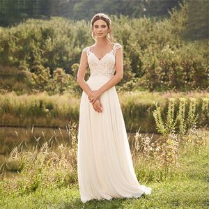 Robes de fête bohème une robe de mariée en ligne appliqués bon cap