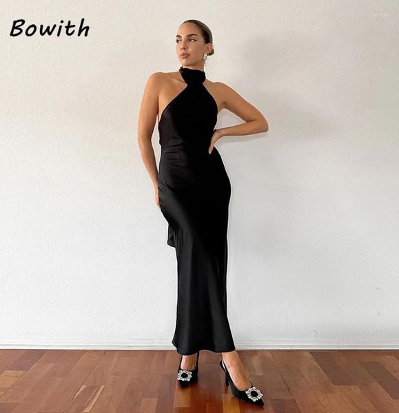 Robes de fête robe de soirée bowith mariage élégant noir pour femmes project occasions formelles gala gala vestidos sans dossier