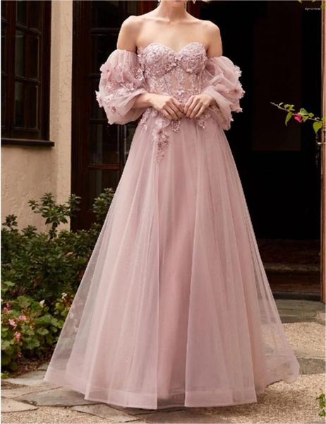 Robes de fête couleurs de bonbons robe de jardin élégant en dentelle imprimé robe de soirée entièrement détachable