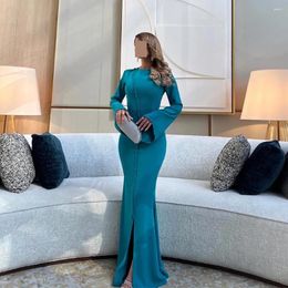 Party Dresses Cenove 2024 Arab Dubai O Neckline Prom Dress Long Sleeves Floor Length Evening Fashion Elegant For Women