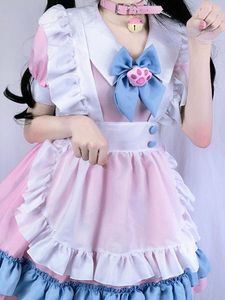 Robes de soirée CON Super Cute Big Bow Lolita Dress Charmante Sweet Pink Blue Maid