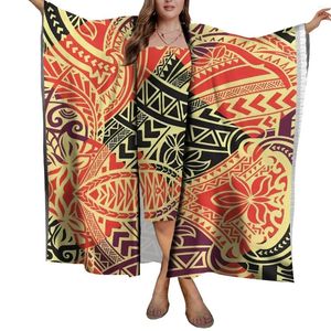 Feestjurken Aangepast patroonontwerp Polynesische tribale damesstrandzonnebrandcrème sjaal Sarong-sjaal Dame lichtgewicht jurkset