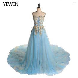 Vestidos de fiesta vestidos de noche elegantes con colorido tren largo vestido formal tul hendidura de maternidad pografía 2024 yewen po disparo