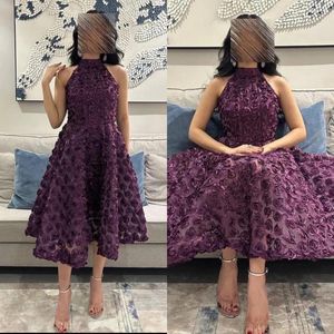 Feestjurken Elegant Hoge kwaliteit Halter A-lijn Schoolfeest Formele Gelegenheid Jurk Applique Satijn Vestidos Para Mujer Elegantes Y Bonitos