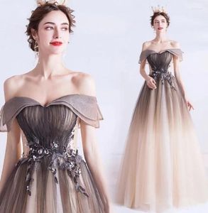 Feestjurken elegant polyester satijn tule prom jurk bruiloft lange prinses evenement bal