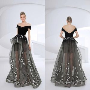 Feestjurken Elegant Gala 2023 Vloerlengte Tule Applicaties Designer Formele Avondjurken A Line Custom Made Special Dress